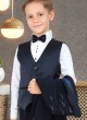 Wedding Wear Navy Blue Suit For Boys