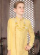 Yellow Readymade Thread Sherwani For Wedding