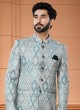 Stylish Handloom Cotton Jodhpuri Suit In Palace Green