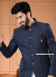 Navy Blue Jodhpuri Suit For Wedding