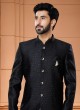 Black And White Jodhpuri Suit