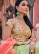 Liril Green & Peach Lehenga Choli