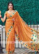 Classic Saree In Orange Color