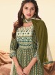 Shagufta Printed Salwar Kameez In Mehendi Green