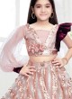 Light Peach Sequins Embroidered Lehenga Choli