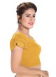 Golden Yellow Readymade Blouse In Lycra Fabric