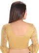 Simple Polyester Fabric Blouse In Gold Color