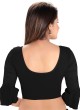 Black Readymade Blouse In Simple Neckline