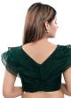 Green Readymade Blouse In Oraganza Fabric