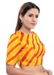 Laheriya Print Silk Readymade Blouse