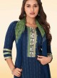 Shagufta Festive Wear Salwar Kameez In Blue Color