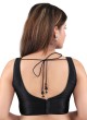 Black Sleeveless Blouse In Art Silk