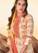 Shagufta Printed Salwar Kameez In Yellow Color