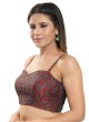 Designer Maroon Color Saree Blouse