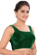 Green Velvet Blouse For Women