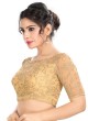 Gold Embroidered Net Readymade Blouse