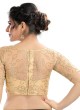 Gold Embroidered Net Readymade Blouse