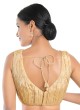 Gold Cream Color Chiffon Saree Blouse