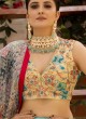 Sky Blue Georgette Wedding Lehenga Choli