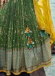 Stunning Multi-colored Wedding A Line Lehenga Choli