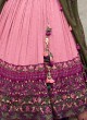 Designer Onion Pink Chiffon Lehenga Choli