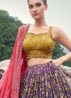 Elegant Multicolored Silk Wedding Lehenga Choli