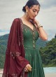 Bottle Green Palazzo Style Salwar Kameez