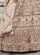 Designer Beige Resham Embroidered Anarkali Suit