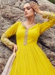 Bright Yellow Georgette Designer Anarkali Suit