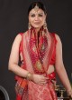 Banarasi Silk Checks Work Multi Color Saree