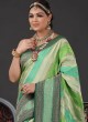 Elegant Green Woven Banarasi Silk Saree