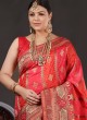 Weaving Work Traditional Wear Saree For Wedding
