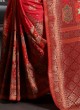 Weaving Work Traditional Wear Saree For Wedding
