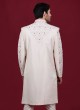 Grooms Off White Embroidered Sherwani