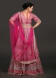Rani Pink Designer Satin Silk Printed Lehenga Choli