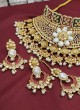 Bridal Embossed Gold Designer Necklace Set