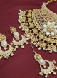 Mesmerizing Designer Necklace With Earrings And Maang Tikka