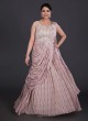 Designer Multi Color Crape Silk Gown