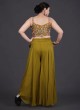 Mehendi Green Georgette Palazzo Suit