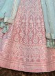 Shimmering Pink Sequins Embellished Chiffon Lehenga Choli