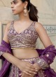 Designer Purple Chiffon Wedding Lehenga Choli