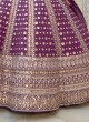 Designer Purple Chiffon Wedding Lehenga Choli