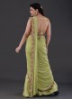 Designer Parrot Green Ready to wear Palazzo Saree