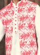 Batik Print Nehru Jacket Set For Men