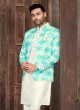 Fancy Printed Nehru Jacket Set For Wedding