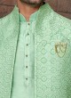 Mens Thread Embroidered Nehru Jacket Set