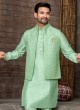 Mens Thread Embroidered Nehru Jacket Set