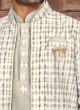 Stylish Embroidered Nehru Jacket Set For Men