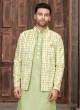 Thread Work Art Silk Nehru Jacket Set For Men