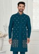 Mens Indowestern In Art Silk With Embroidered Work